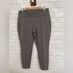 Women's Stretchy Checkered Dress Pants-Gray Nine West Size XL #1913